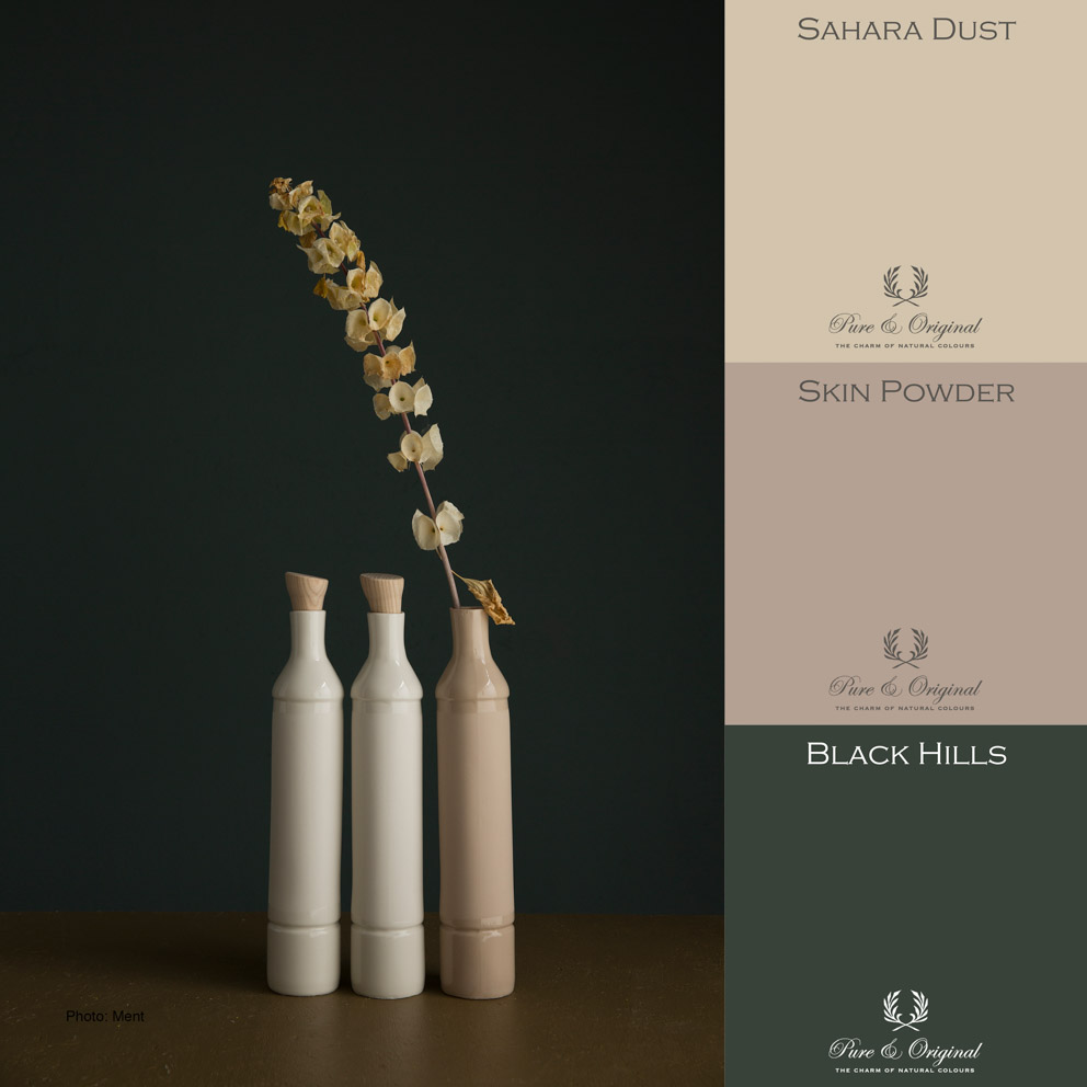 Kleurinspiratie groen met roze Black Hills Skin Powder Sahara Dust Pure & Original