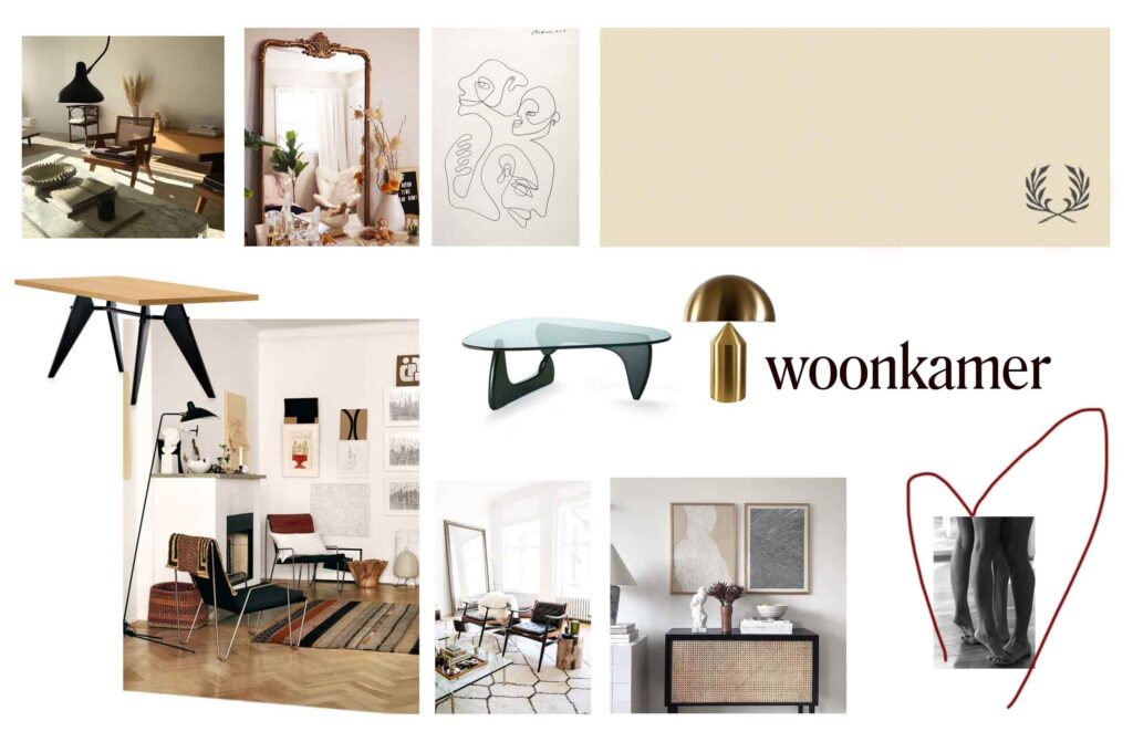 woonkamer schilderen moodboard Pure & Original